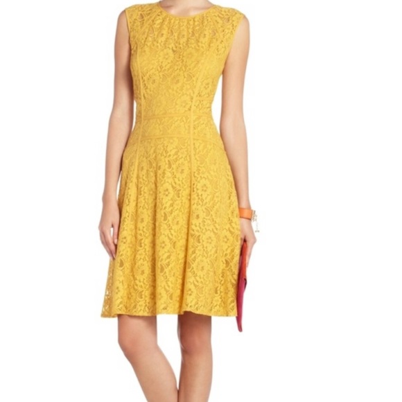 bcbg yellow lace dress BCBGMaxAzria | Dresses | Bcbgmaxazria Etna Lace Dress Size
